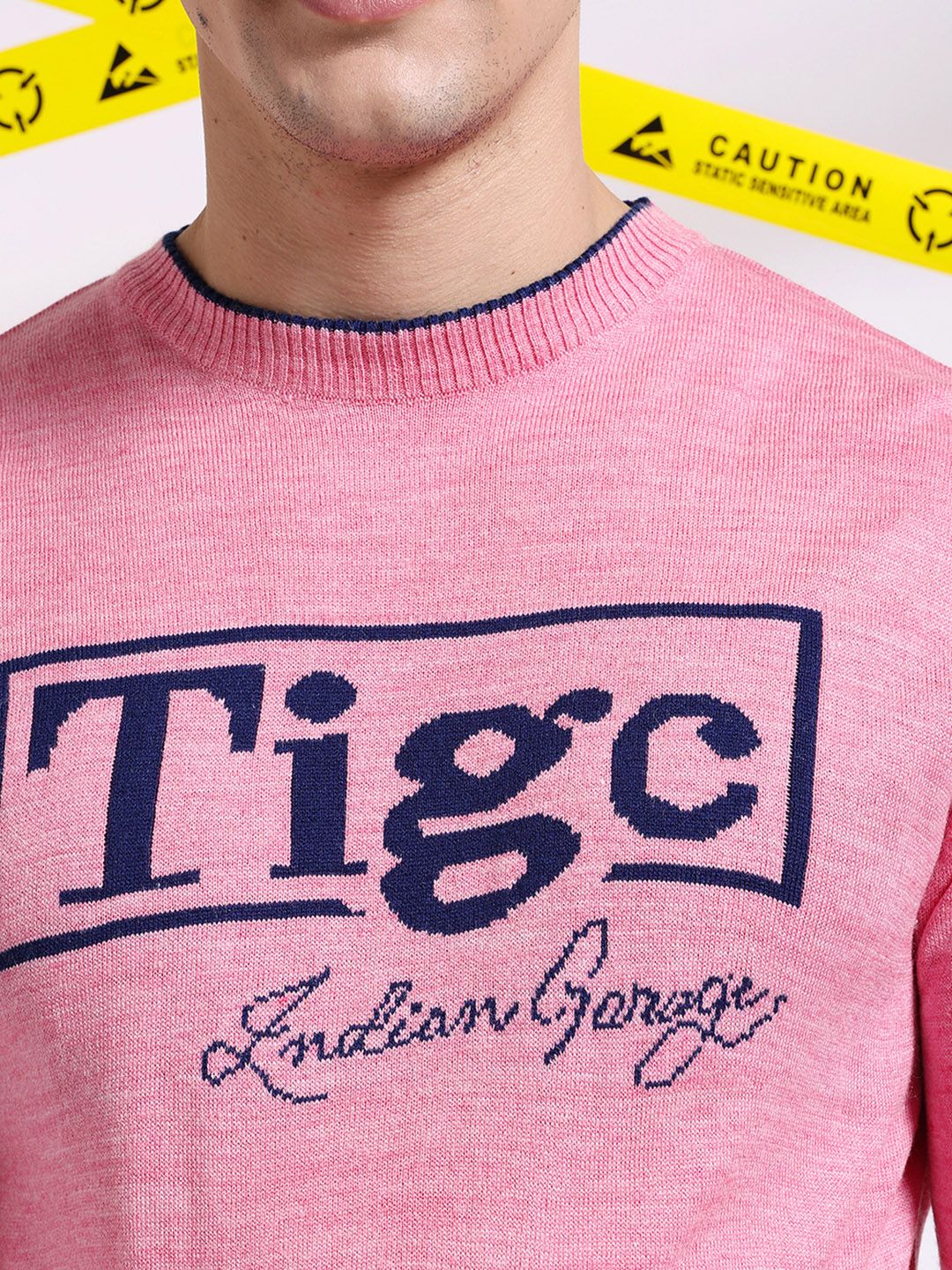 The Indian Garage Co Typography Printed Pullover Acrylic Sweater - Image 2
