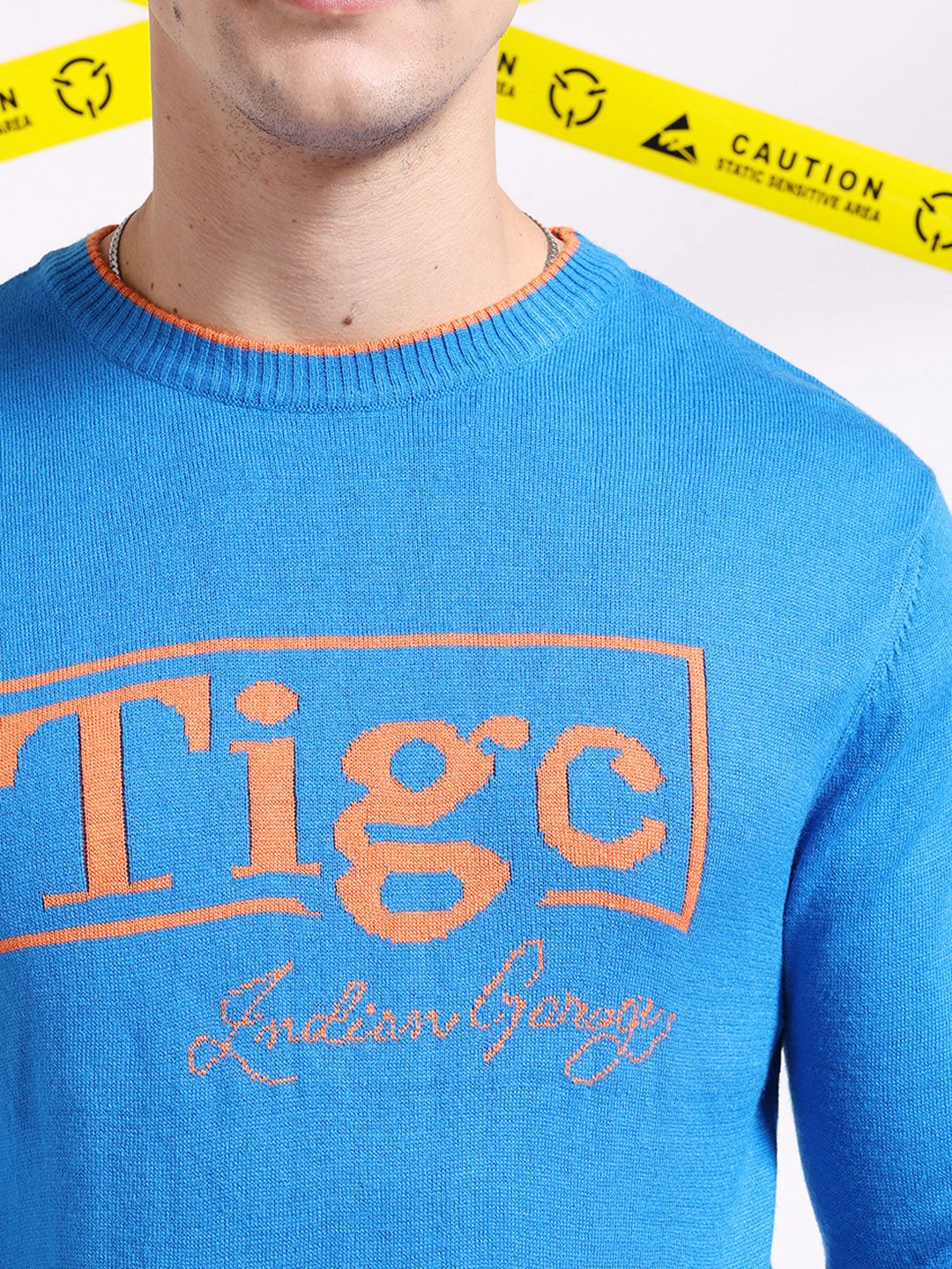The Indian Garage Co Typography Printed Pullover Acrylic Sweater - Image 2