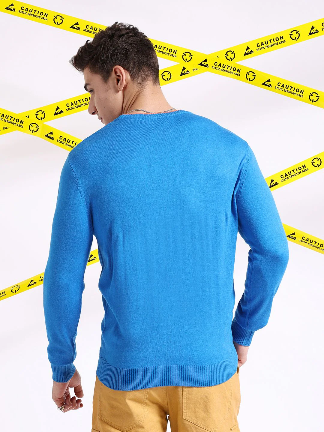 The Indian Garage Co Typography Printed Pullover Acrylic Sweater - Image 4