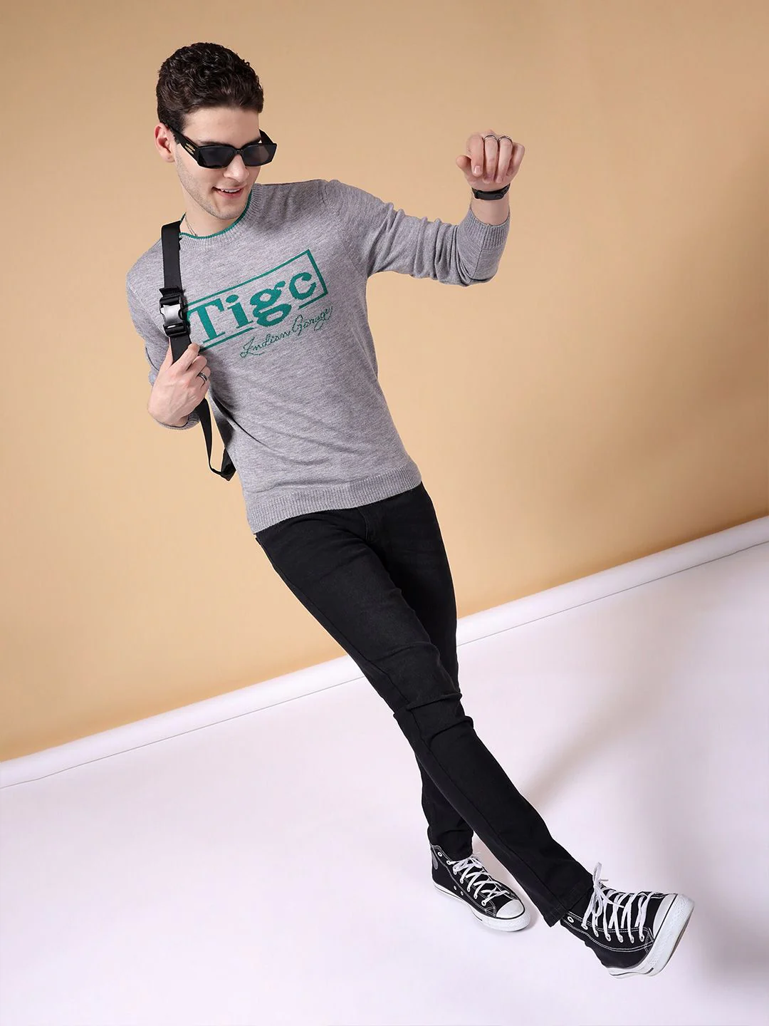 The Indian Garage Co Typography Printed Pullover Sweater - Image 4