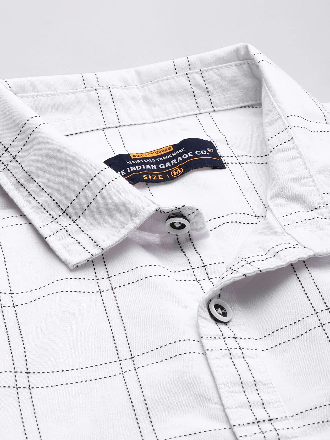 The Indian Garage Co Windowpane Checked Cotton Casual Shirt - Image 2