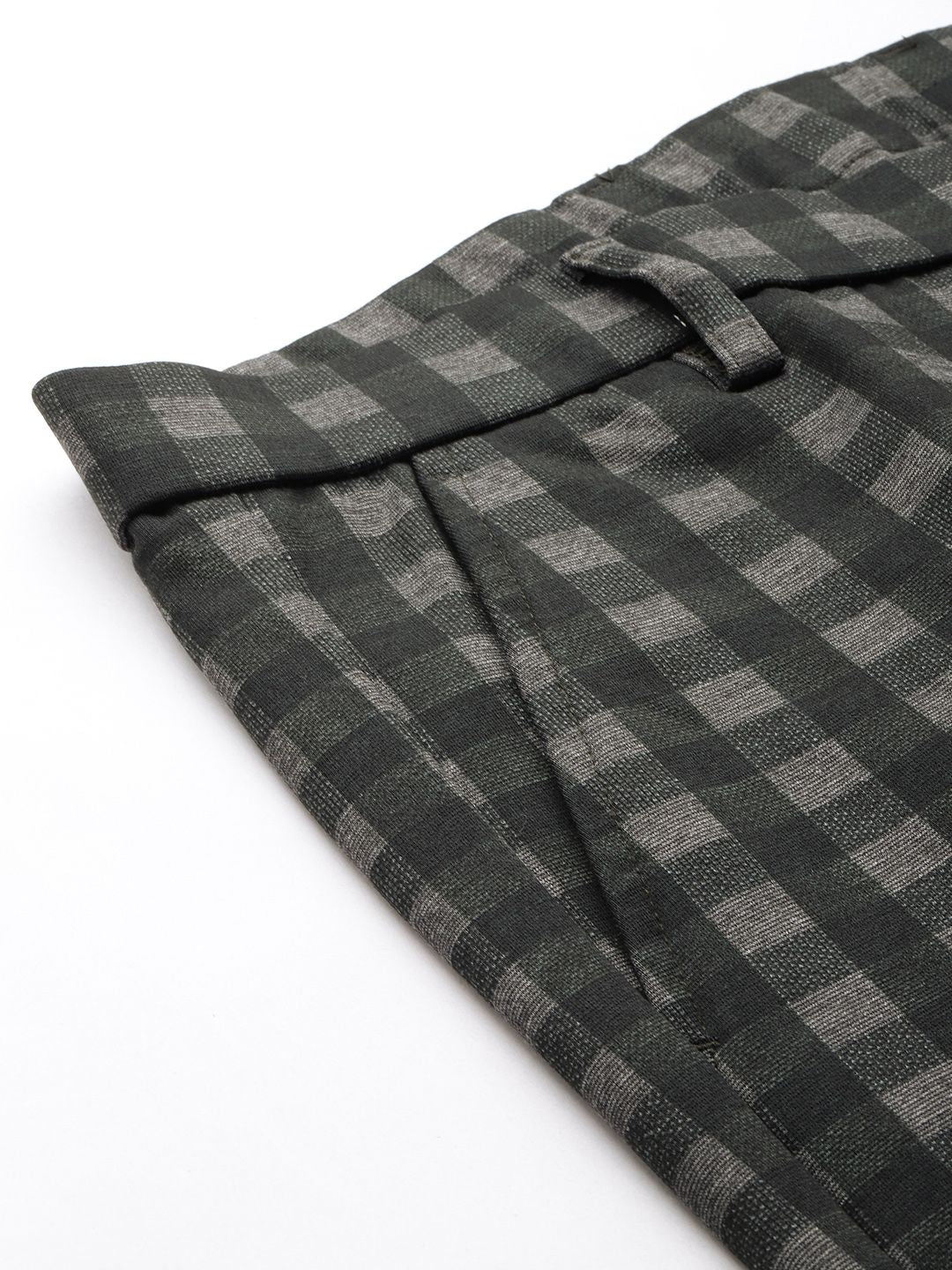 The Indian Garage Co. X Luxe Men Checked Slim Fit Trousers - Image 6