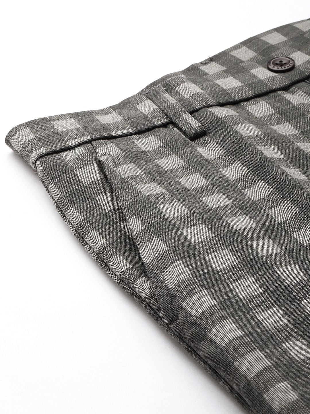 The Indian Garage Co. X Luxe Men Checked Slim Fit Trousers - Image 6