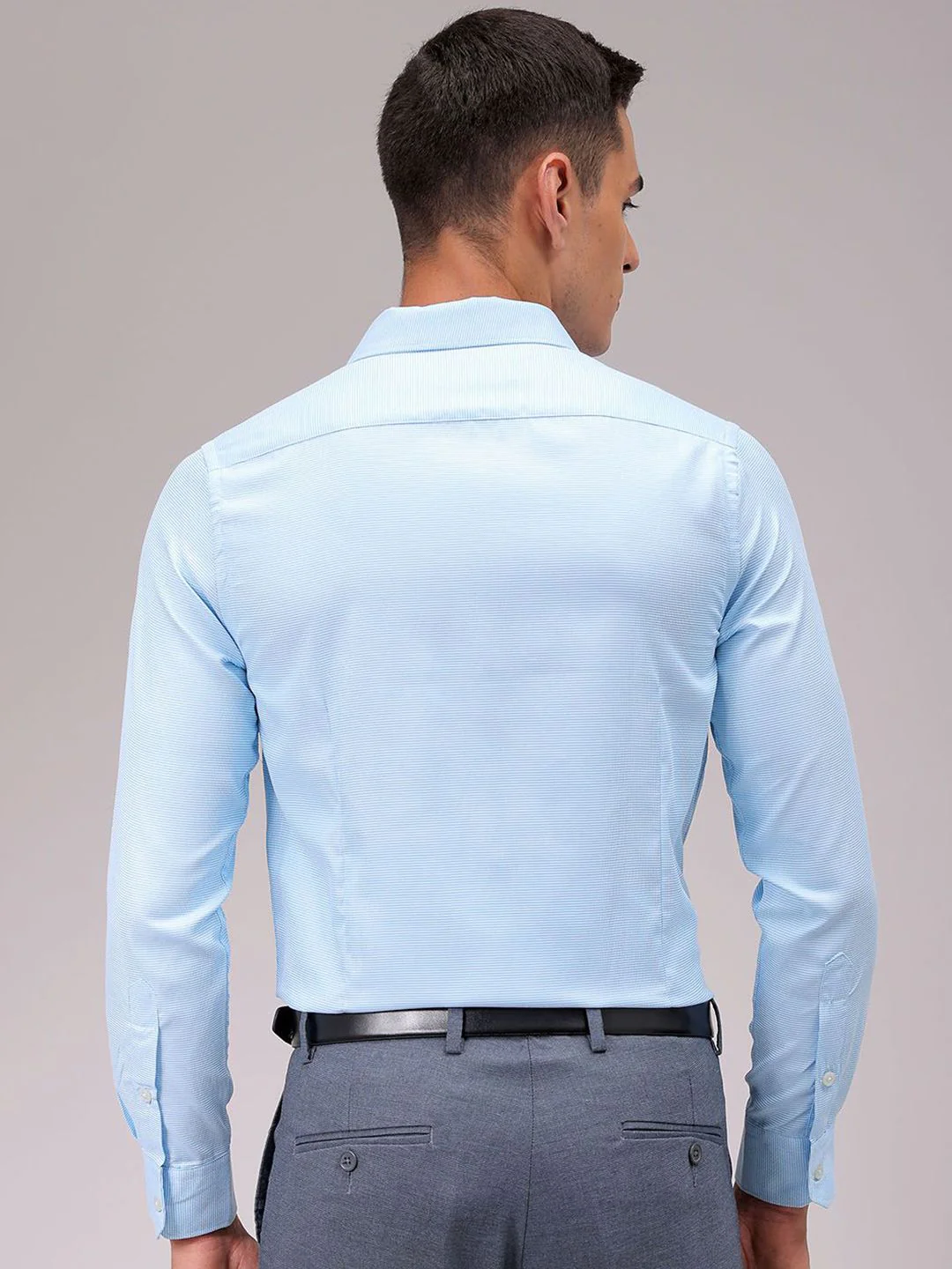 The Indian Garage Co. X Luxe Men Cutaway Collar Solid Slim Fit Formal Shirt - Image 6