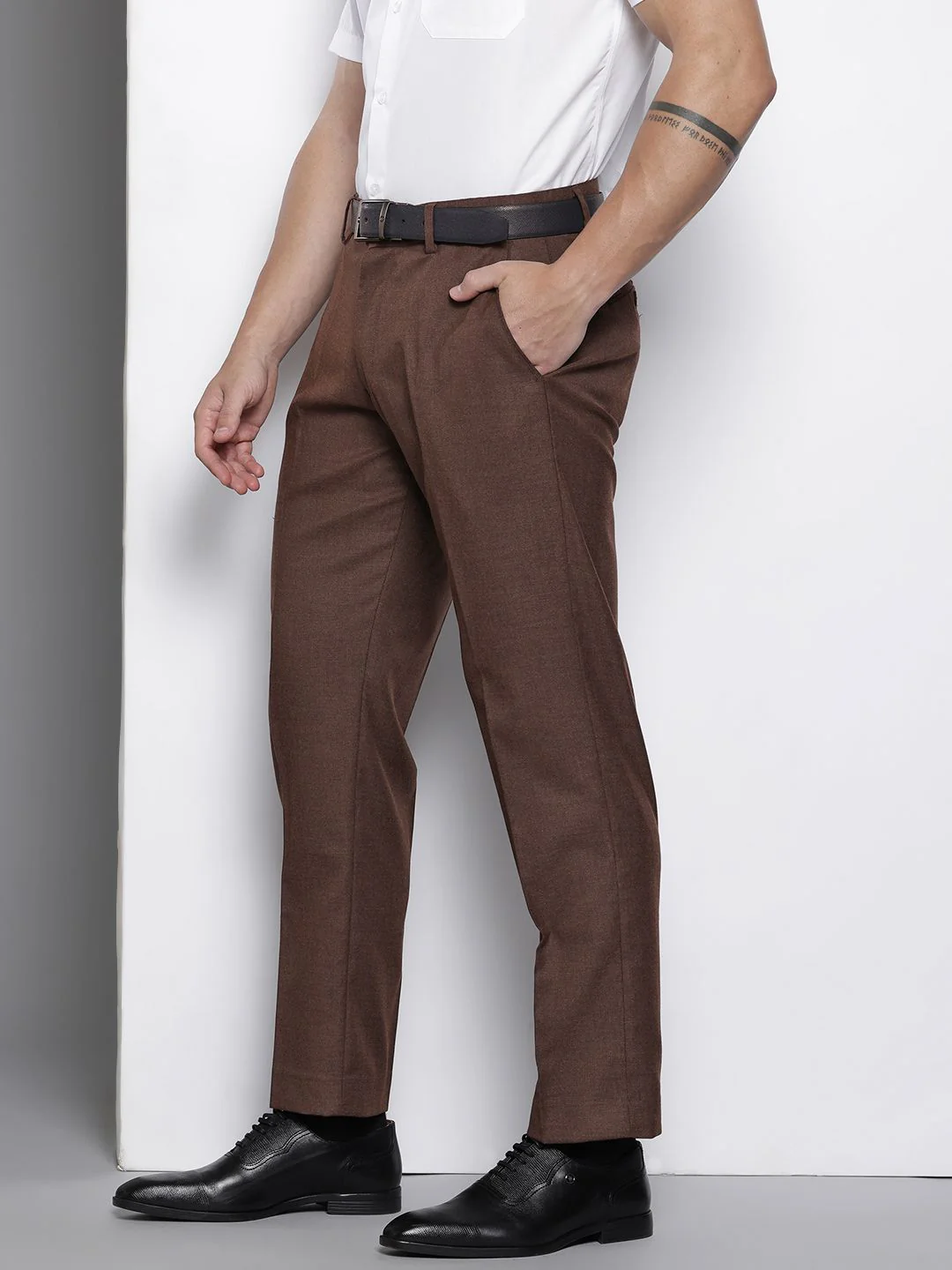 The Indian Garage Co. X Luxe Men Regular Fit Formal Trousers - Image 2