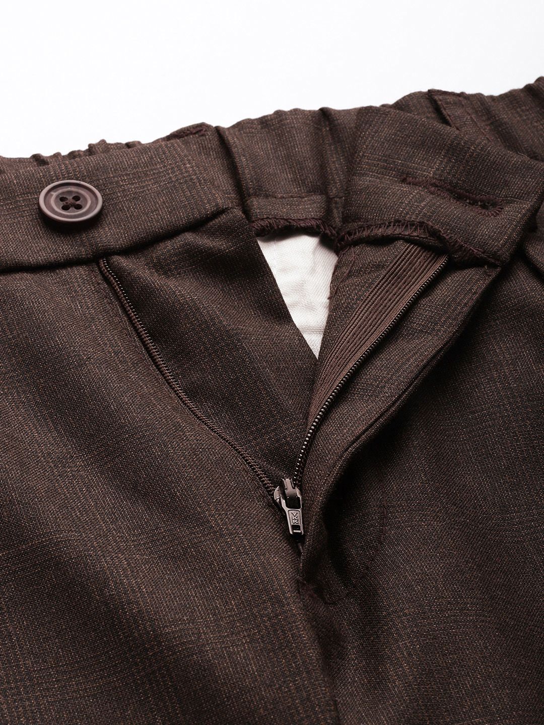 The Indian Garage Co. X Luxe Men Relaxed Straight Fit Textured Pleated Formal Trousers - Image 4
