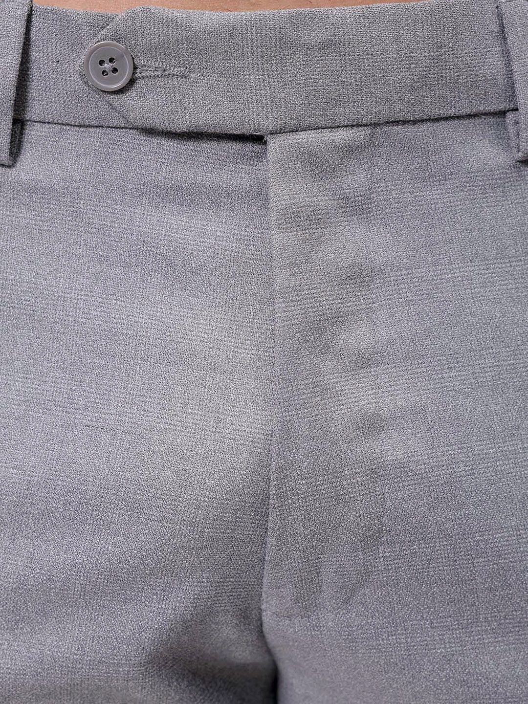 The Indian Garage Co. X Luxe Men Self-Checked Slim Fit Formal Trousers - Image 4