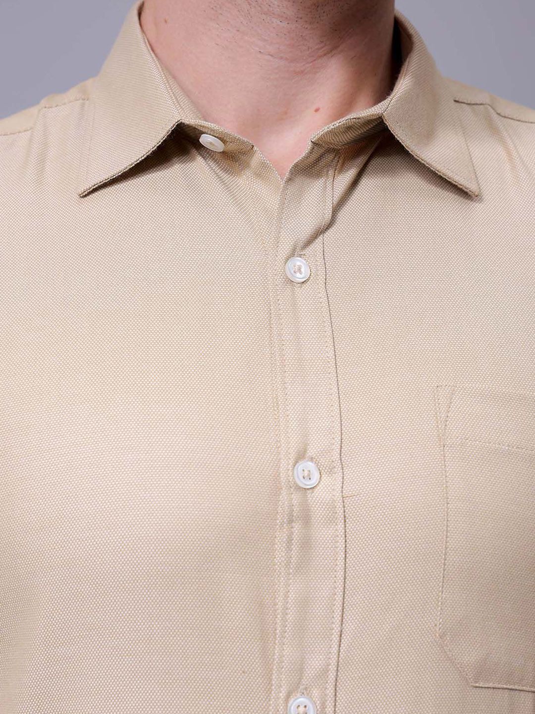 The Indian Garage Co. X Luxe Men Slim Fit Cutaway Collar Solid Formal Shirt - Image 3