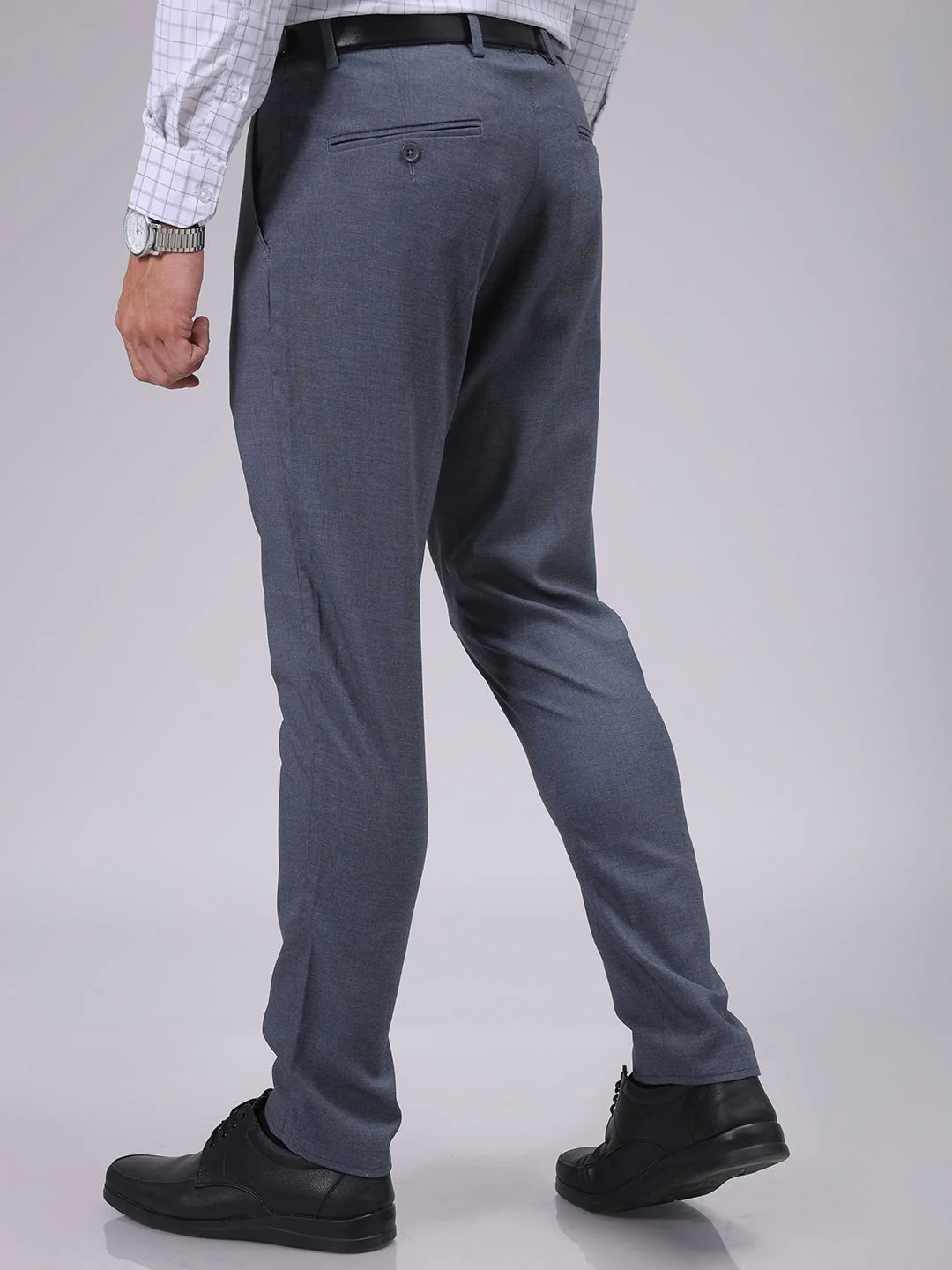 The Indian Garage Co. X Luxe Men Slim Fit Formal Trousers - Image 5