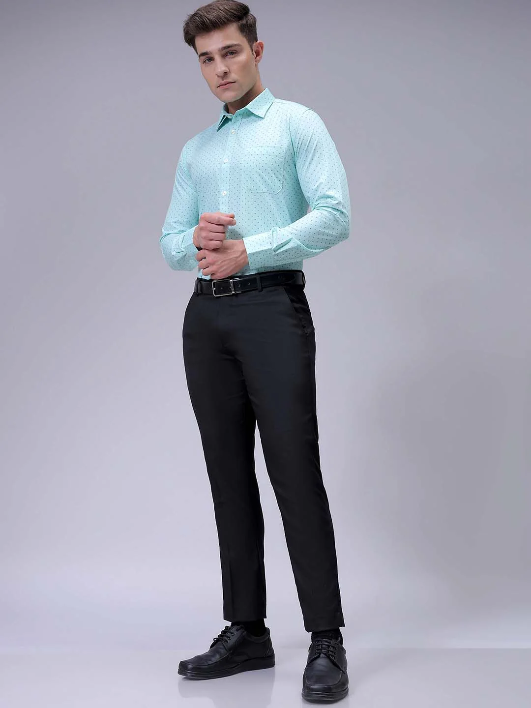 The Indian Garage Co. X Luxe Men Slim Fit Formal Trousers - Image 4
