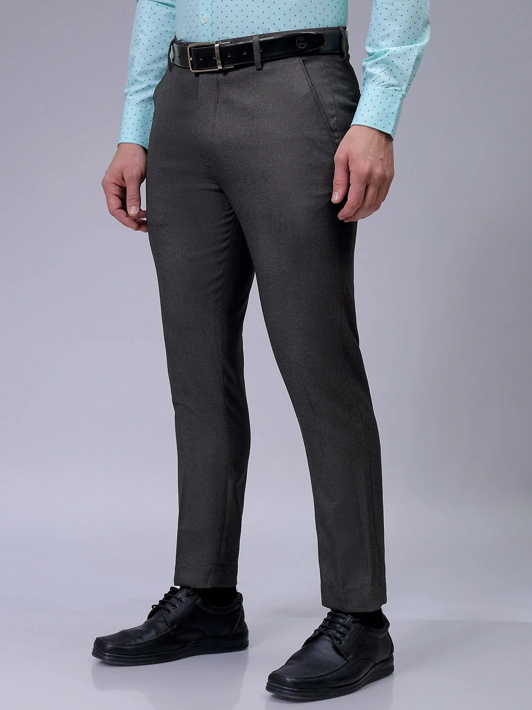 The Indian Garage Co. X Luxe Men Slim Fit Formal Trousers - Image 2