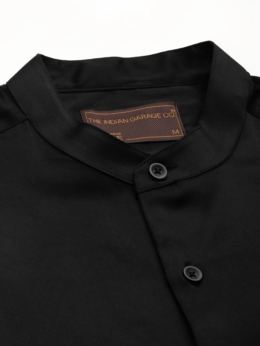 The Indian Garage Co. X Luxe Men Slim Fit Mandarin Collar Formal Shirt - Image 2