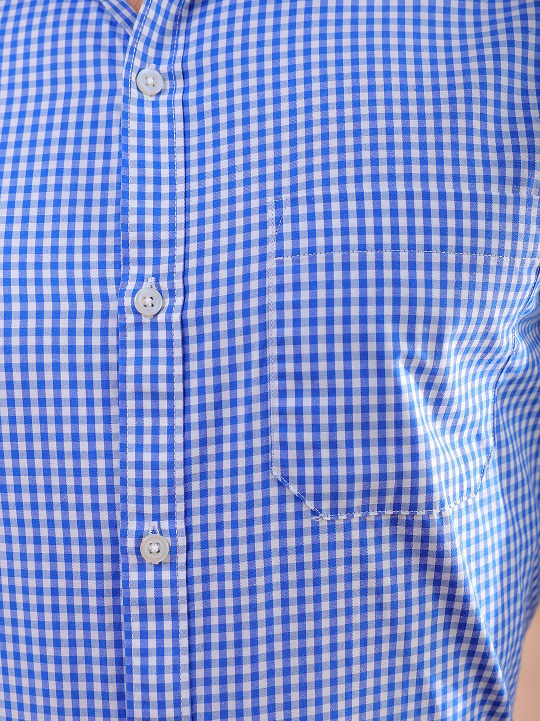 The Indian Garage Co. X Luxe Men Slim Fit Micro Checks  Formal Shirt - Image 2