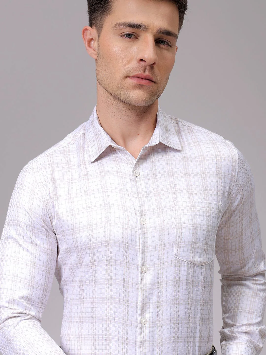 The Indian Garage Co. X Luxe Men Slim Fit Multi Stripes Opaque Striped Formal Shirt