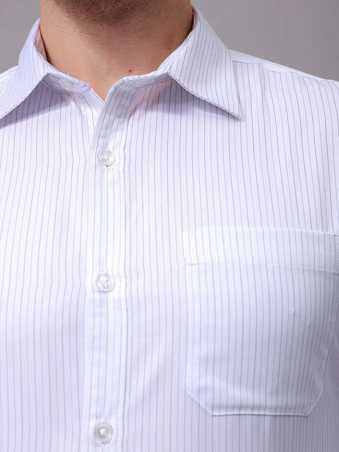 The Indian Garage Co. X Luxe Men Slim Fit Multi Stripes Opaque Striped Formal Shirt - Image 3