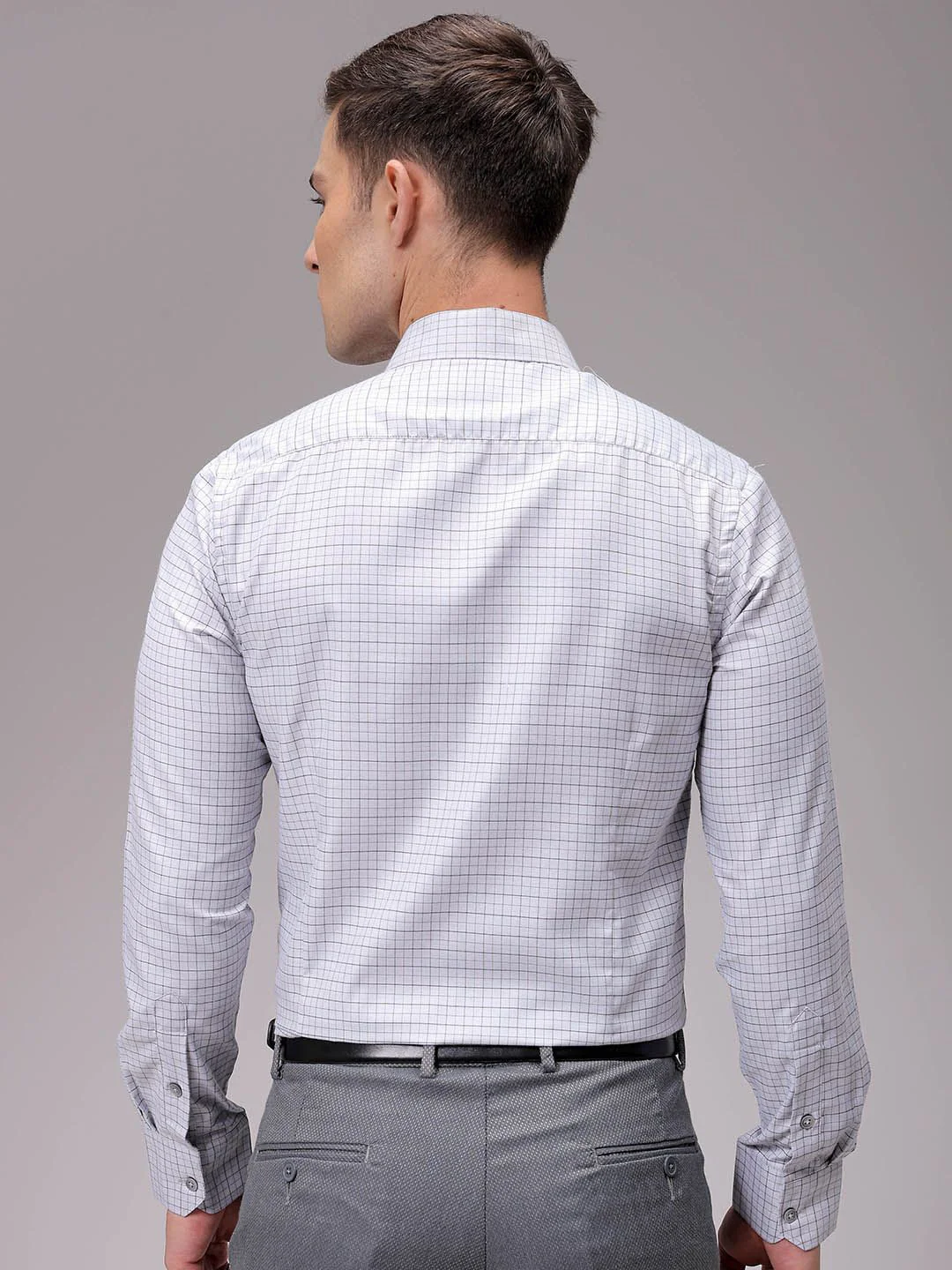 The Indian Garage Co. X Luxe Men Slim Fit Opaque Checked Formal Shirt - Image 4