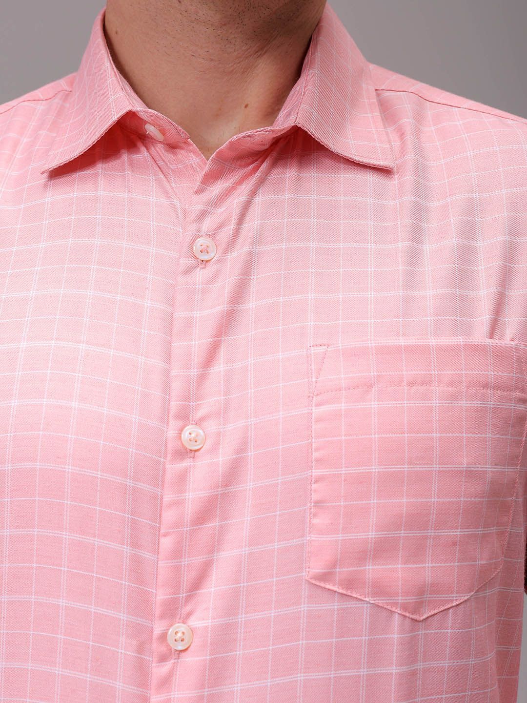 The Indian Garage Co. X Luxe Men Slim Fit Opaque Checked Formal Shirt - Image 3