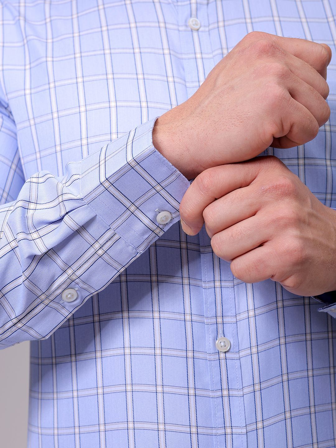 The Indian Garage Co. X Luxe Men Slim Fit Opaque Checked Formal Shirt - Image 7