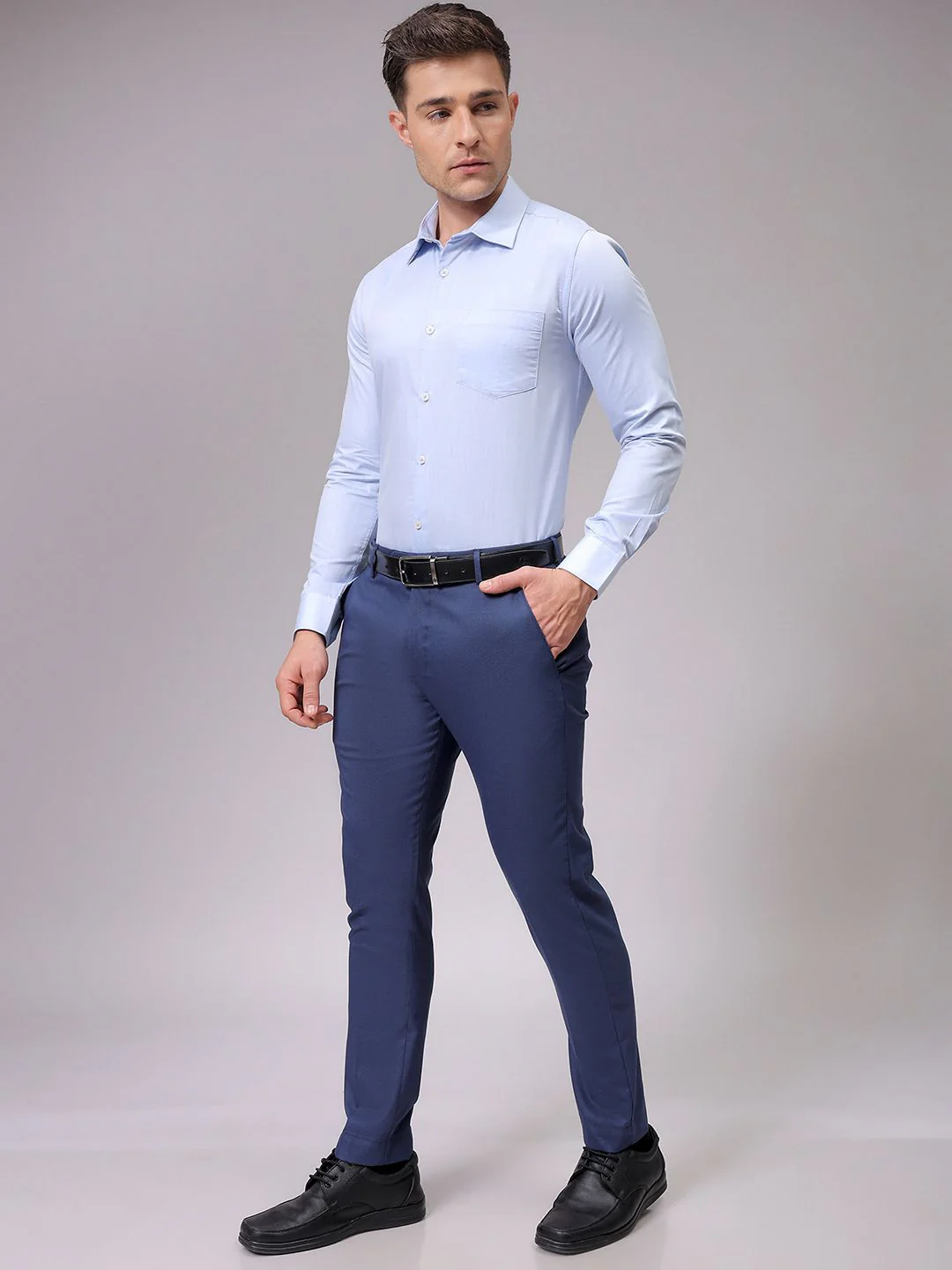 The Indian Garage Co. X Luxe Men Slim Fit Opaque Formal Shirt - Image 6