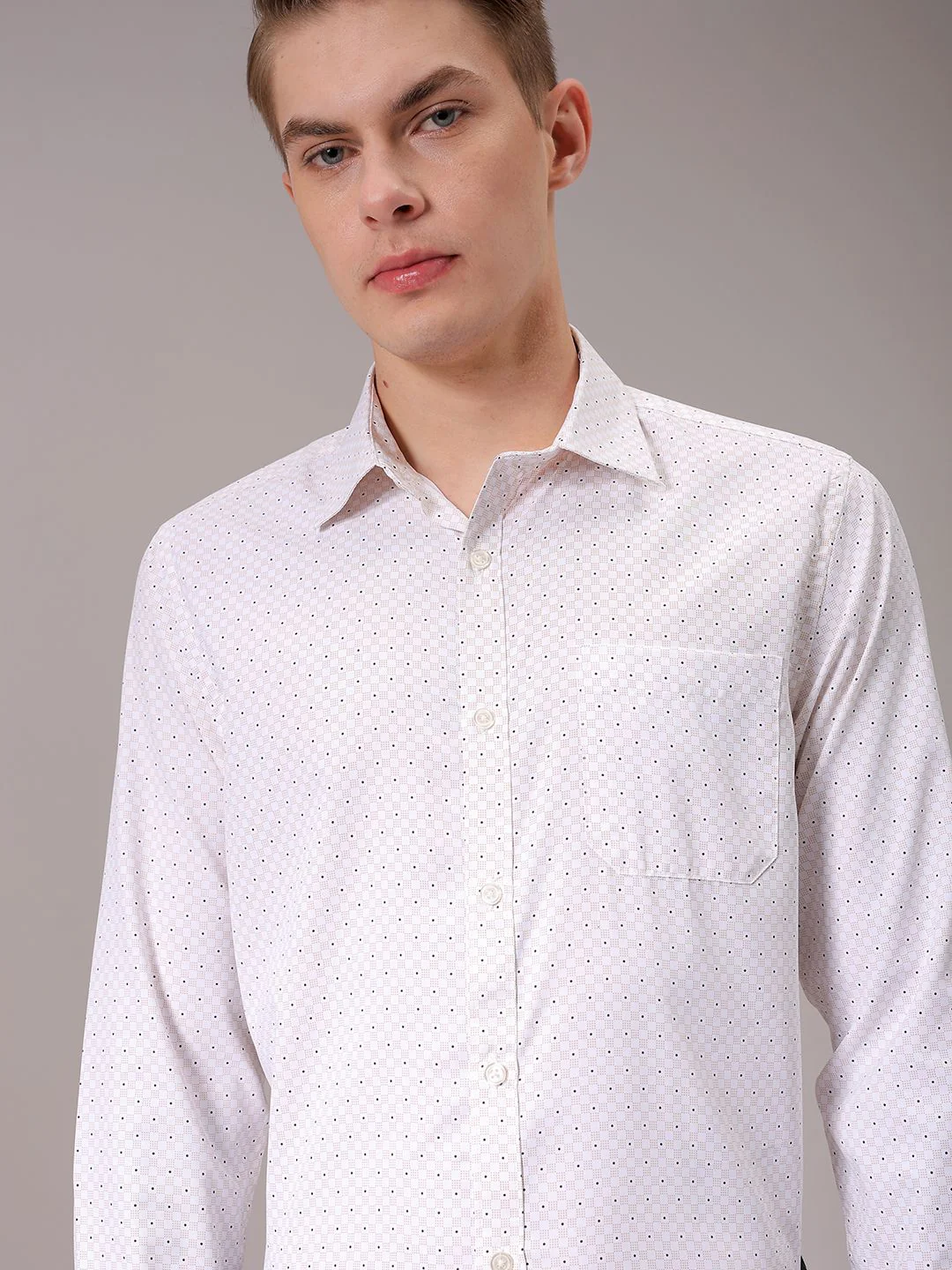 The Indian Garage Co. X Luxe Men Slim Fit Opaque Printed Formal Shirt