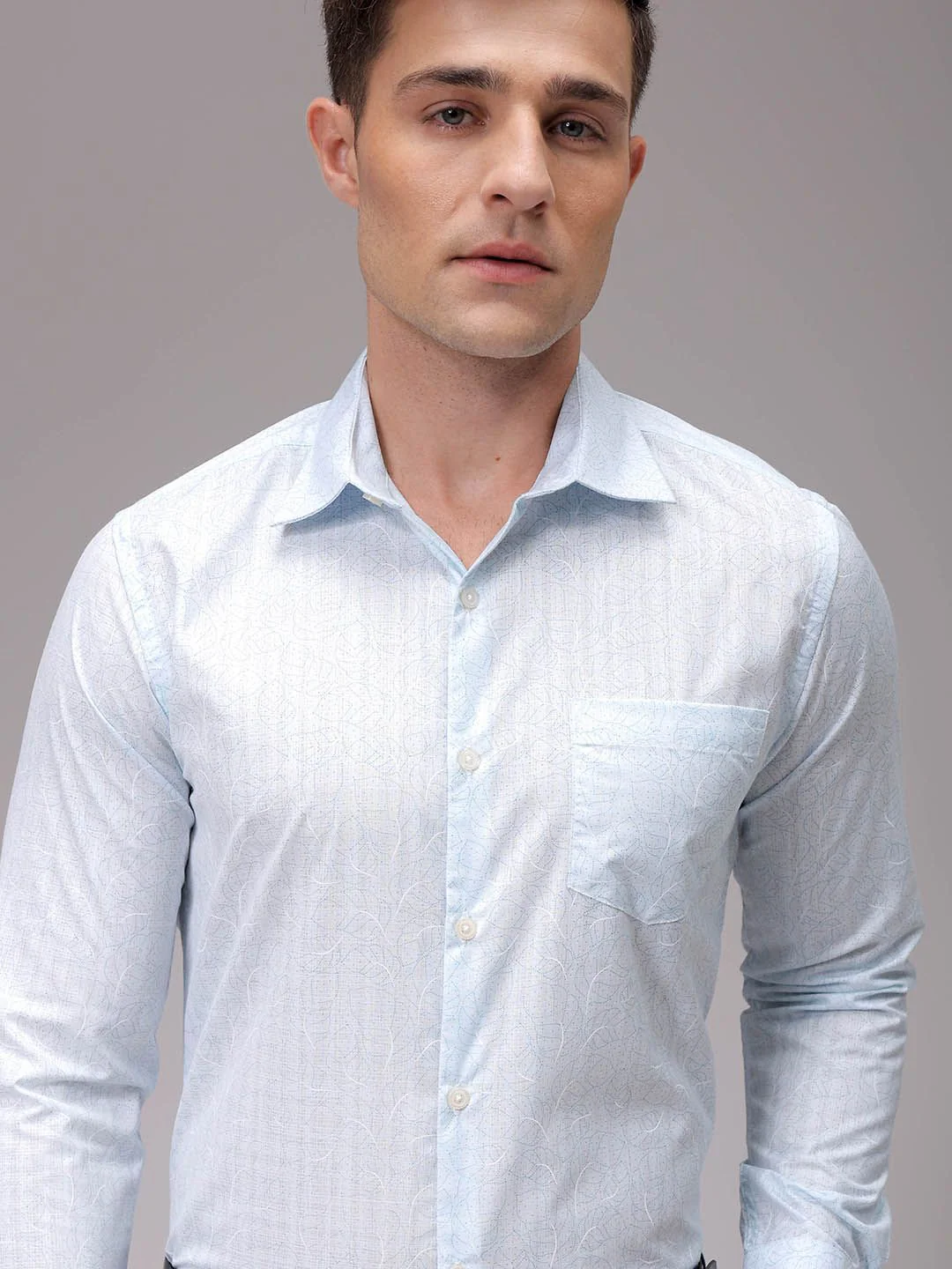The Indian Garage Co. X Luxe Men Slim Fit Opaque Printed Formal Shirt