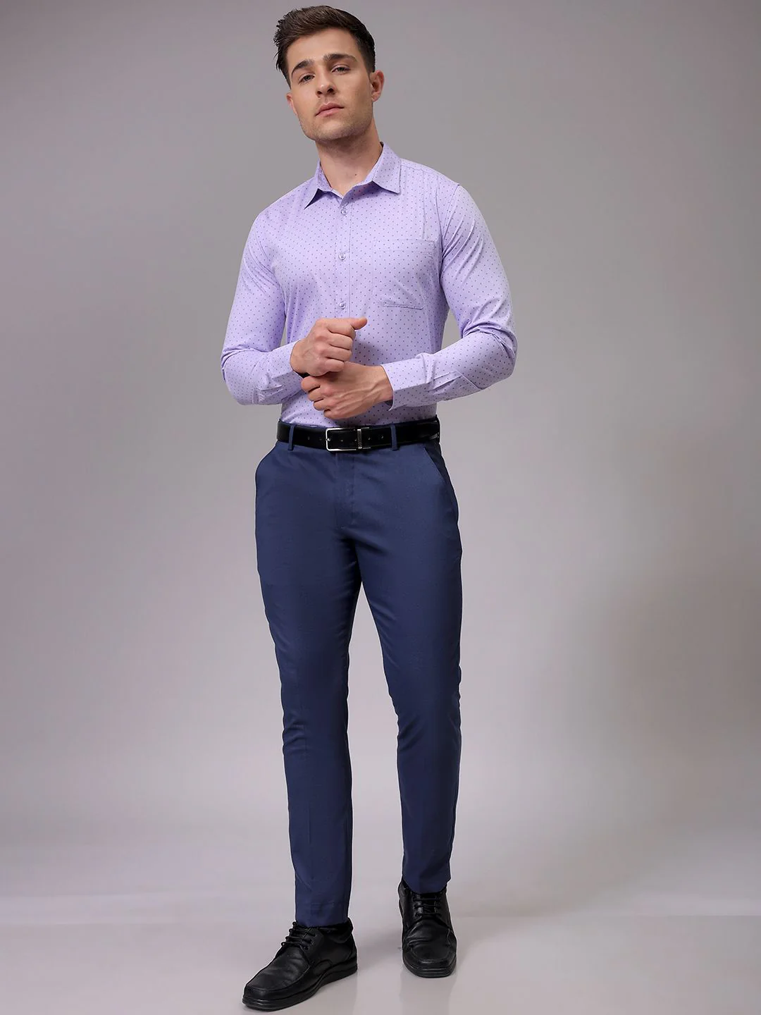 The Indian Garage Co. X Luxe Men Slim Fit Opaque Printed Formal Shirt - Image 6