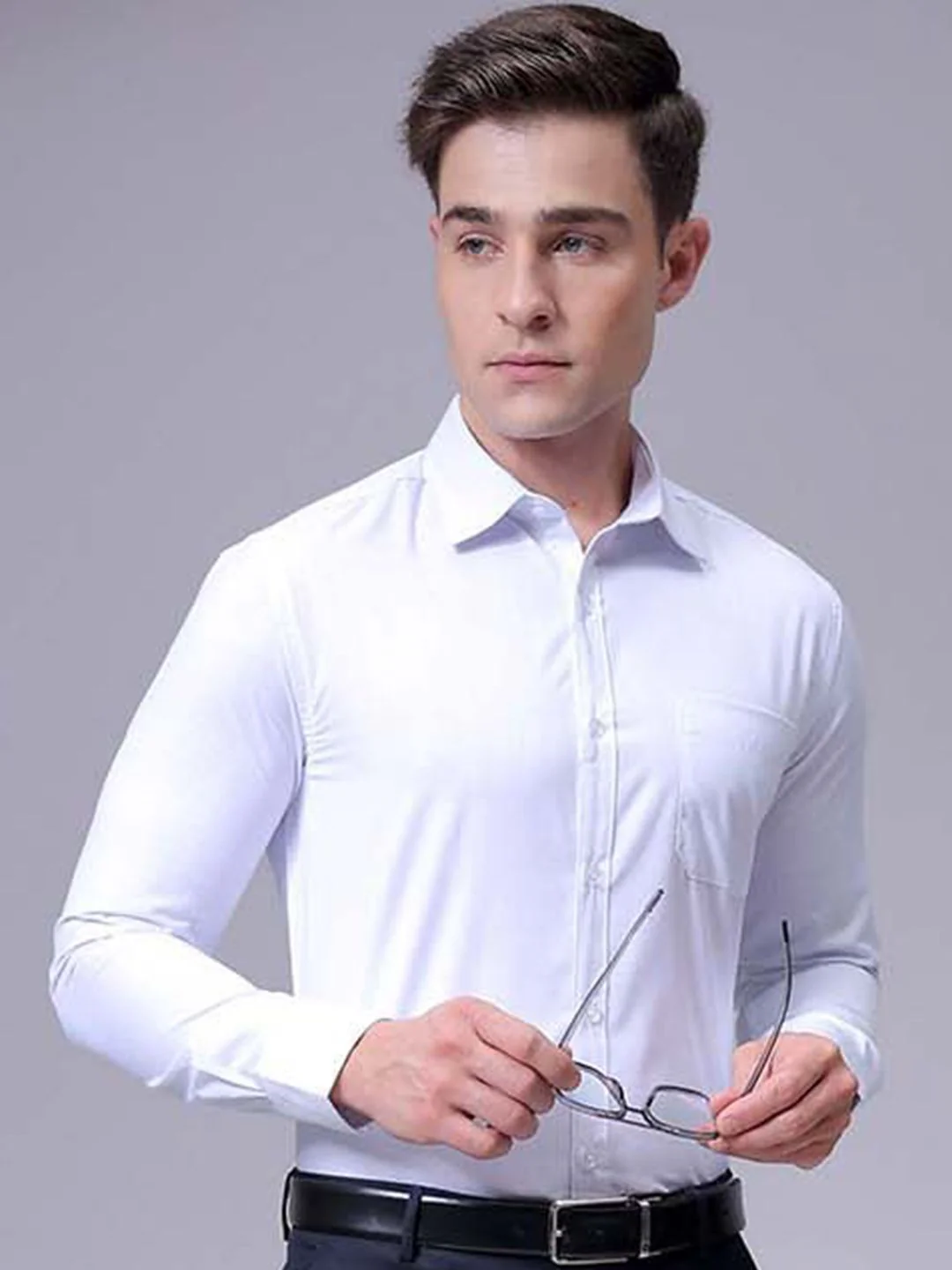 The Indian Garage Co. X Luxe Men Slim Fit Spread Collar Vertical Striped Formal Shirt - Image 2