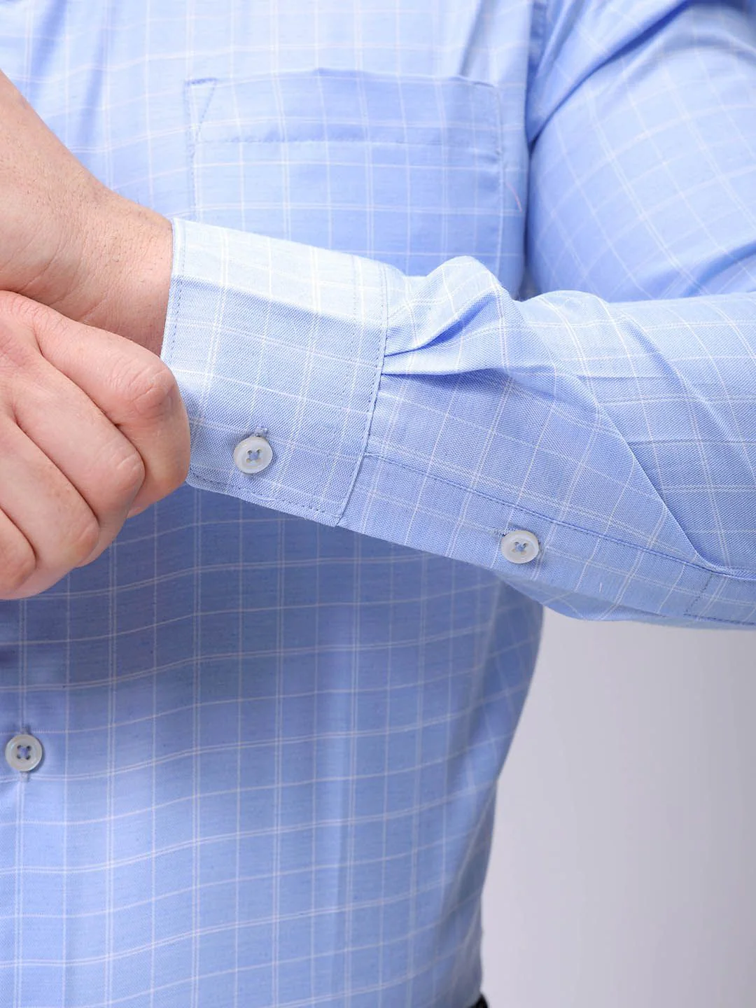 The Indian Garage Co. X Luxe Men Spread Collar Checked Cotton Slim Fit Formal Shirt - Image 7