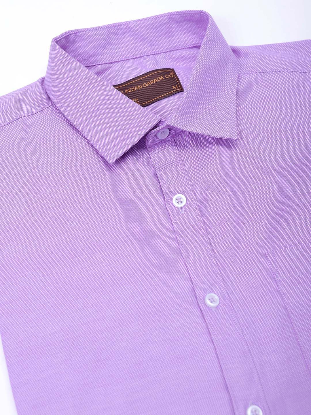 The Indian Garage Co. X Luxe Men Spread Collar Solid Slim Fit Formal Shirt - Image 7