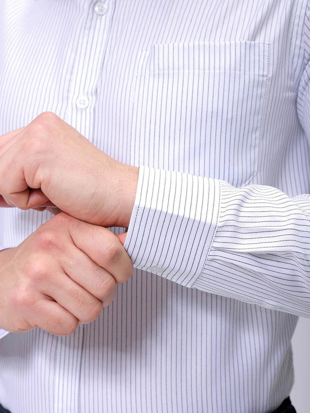The Indian Garage Co. X Luxe Men Spread Collar Vertical Striped Slim Fit Formal Shirt - Image 7