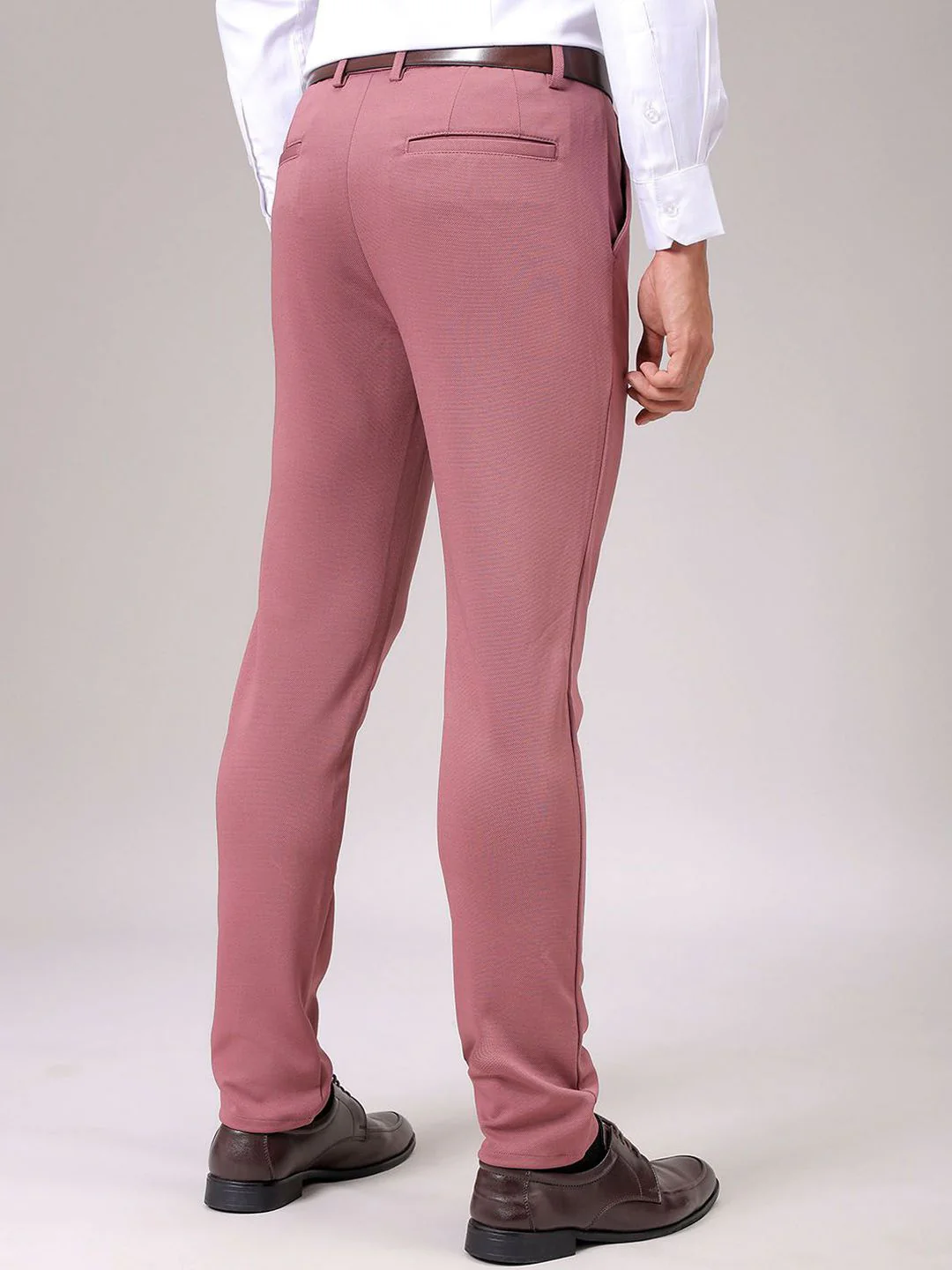 The Indian Garage Co. X Luxe Men Textured Slim Fit Chinos Trousers - Image 5