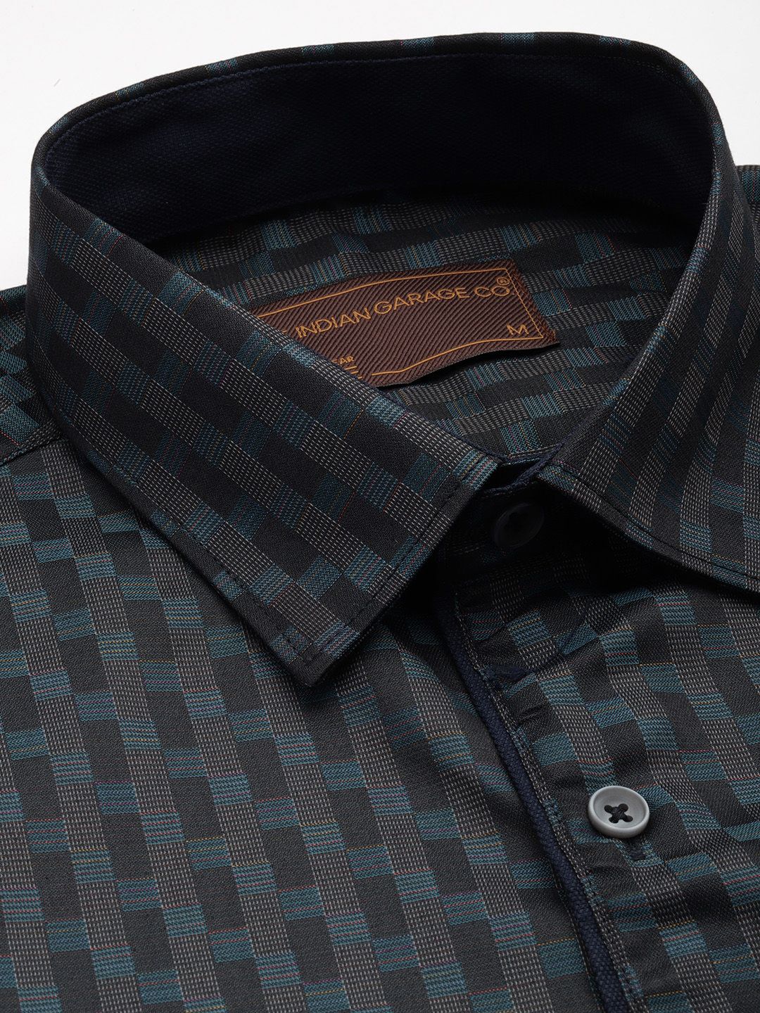 The Indian Garage Co. X Luxe Slim Fit Checked Formal Shirt - Image 2