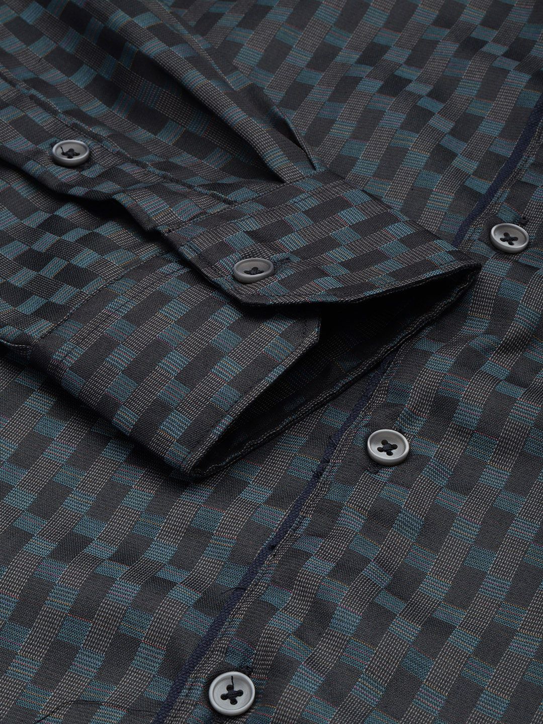 The Indian Garage Co. X Luxe Slim Fit Checked Formal Shirt - Image 3