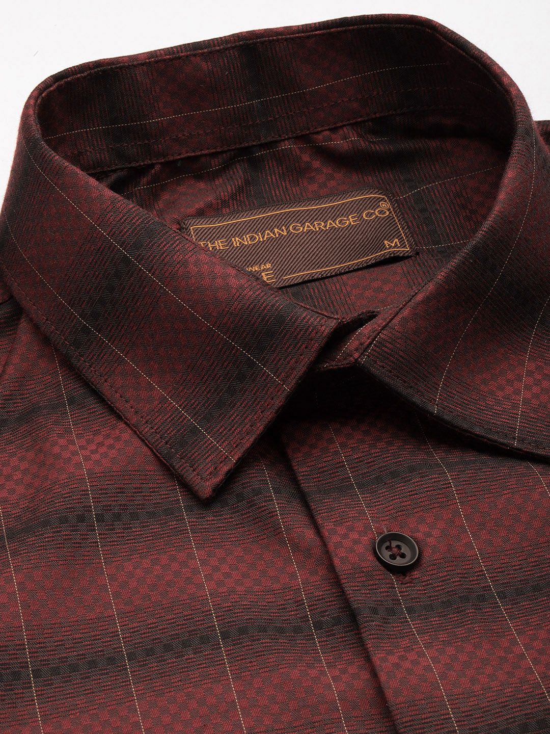 The Indian Garage Co. X Luxe Slim Fit Checked Formal Shirt - Image 2