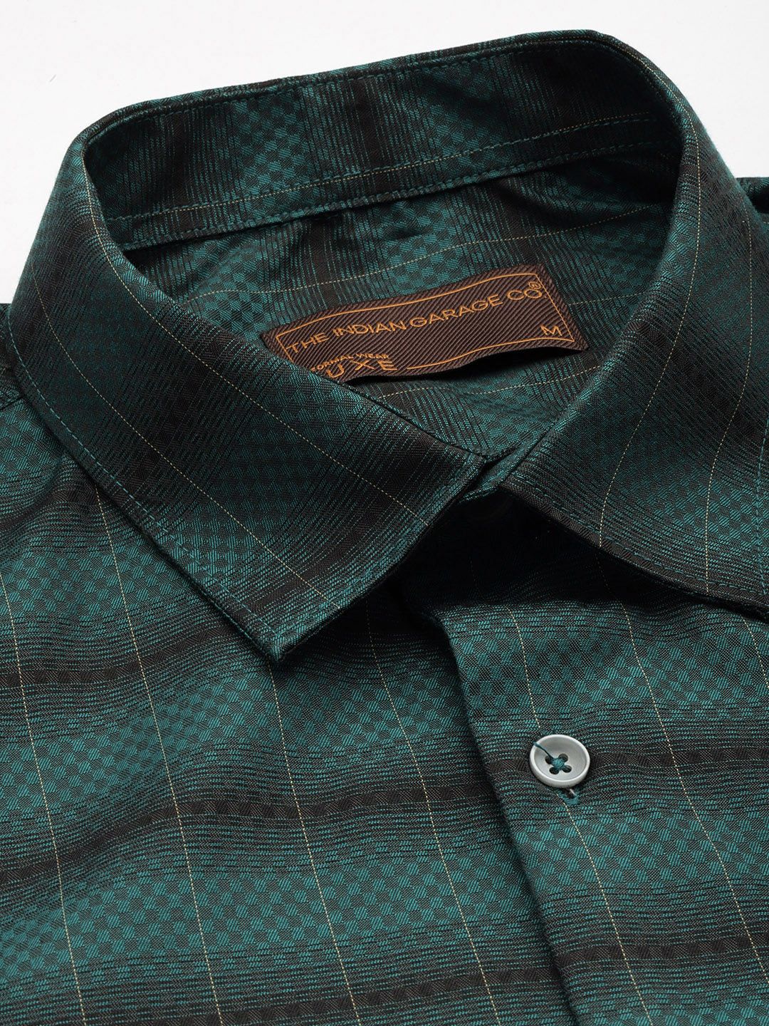 The Indian Garage Co. X Luxe Slim Fit Checked Formal Shirt - Image 2