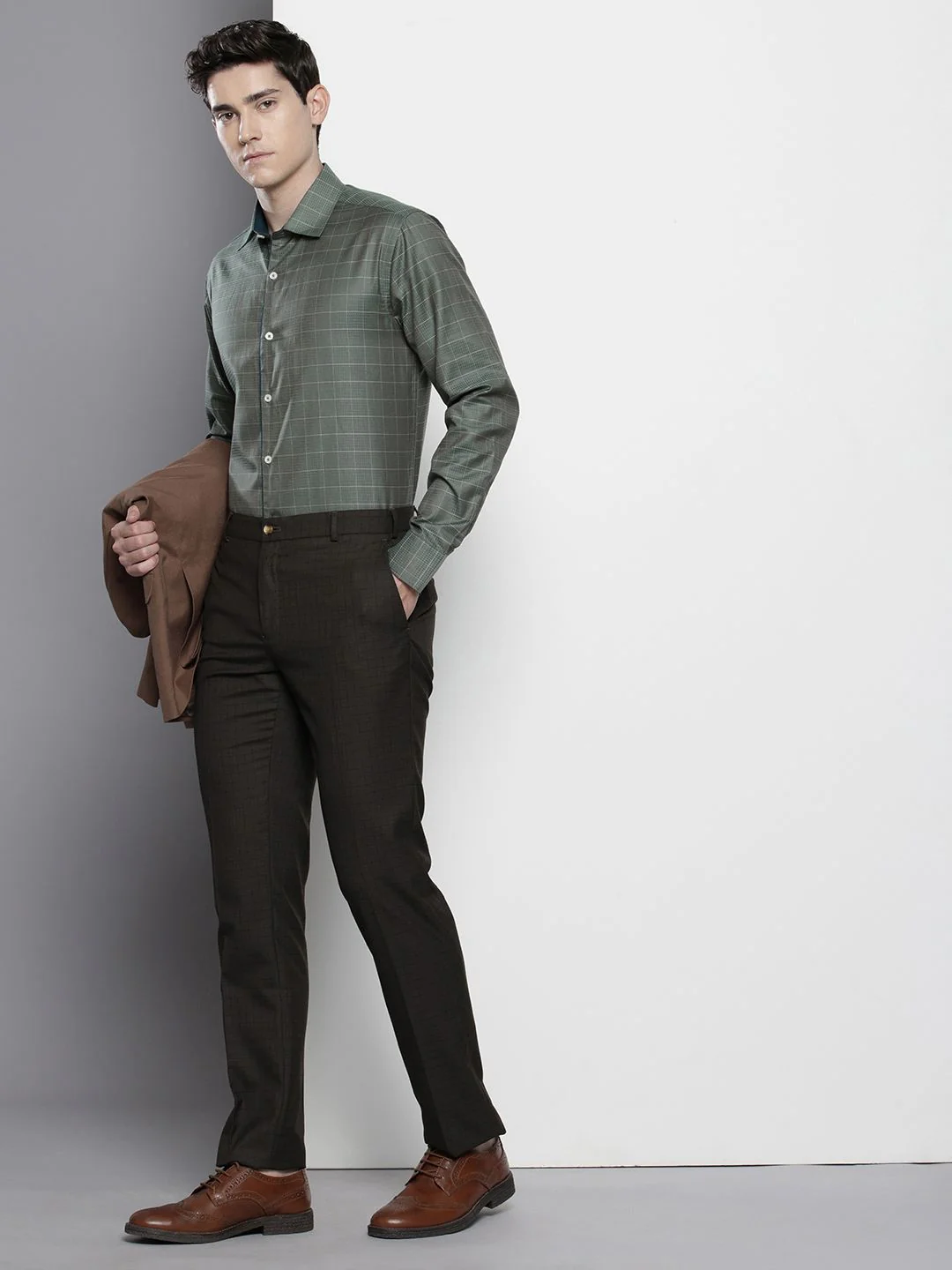 The Indian Garage Co. X Luxe Slim Fit Checked Formal Shirt - Image 6