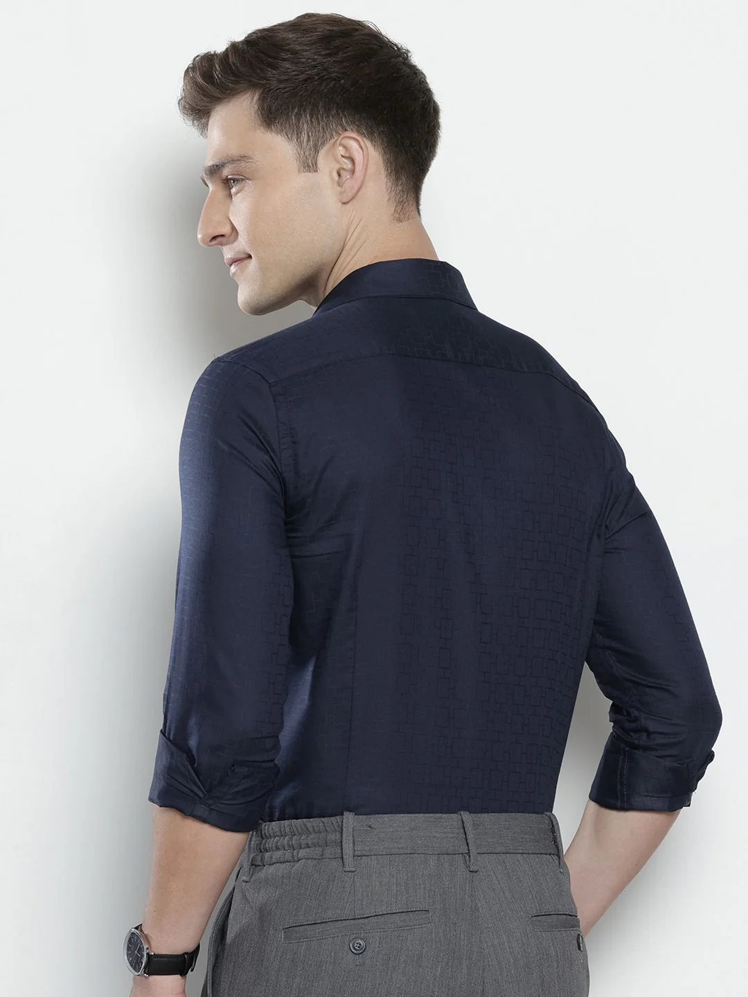 The Indian Garage Co. X Luxe Slim Fit Printed Formal Shirt - Image 4