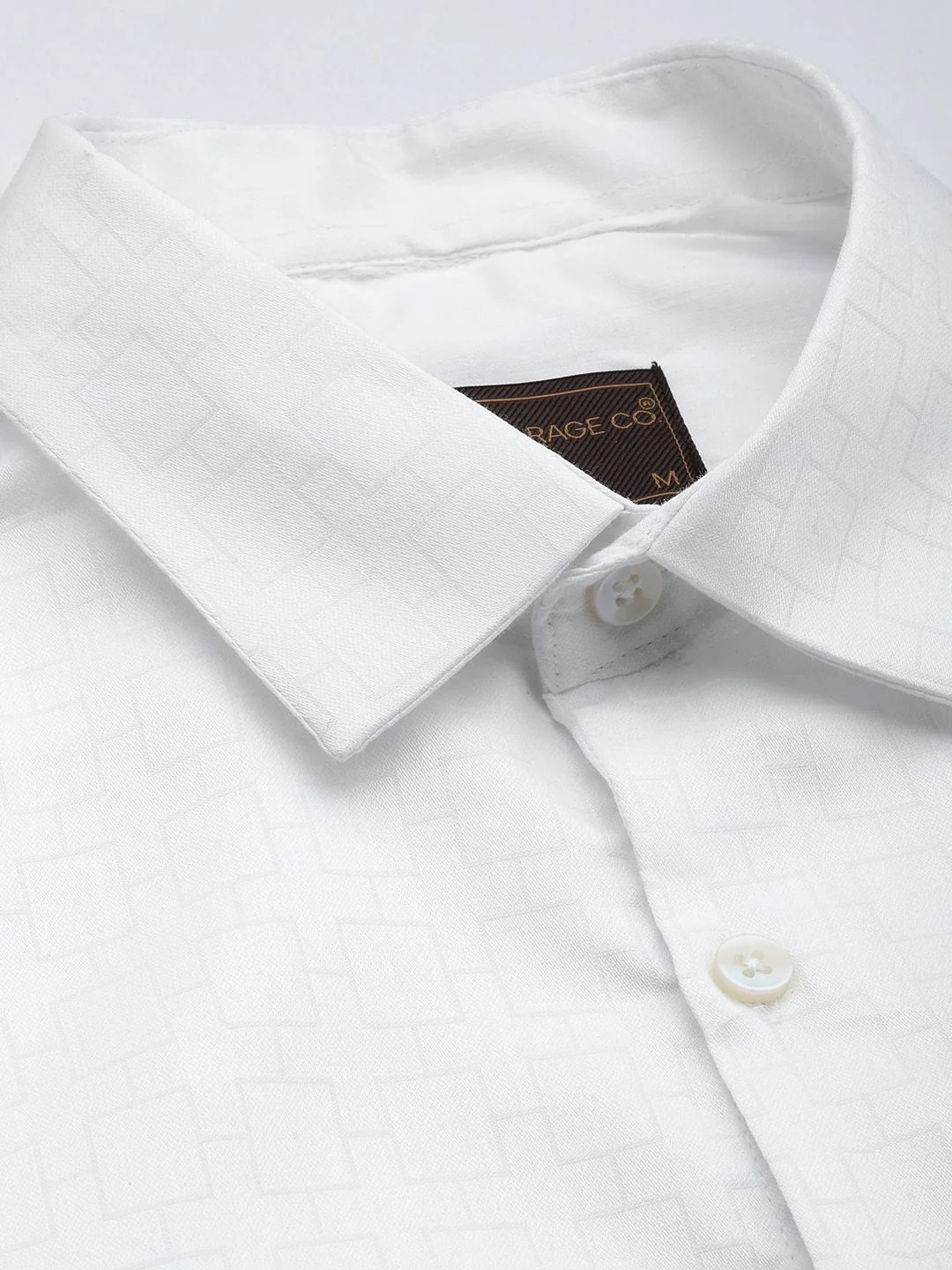 The Indian Garage Co. X Luxe Slim Fit Self Checked Formal Shirt - Image 2