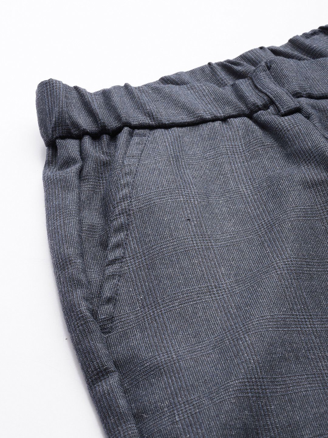 The Indian Garage Co. X Men Relaxed Straight Fit Textured Pleated Formal Trousers - Image 6