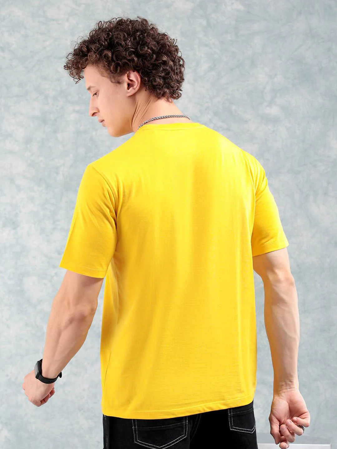 The Indian Garage Co Yellow Round Neck Short Sleeves Regular T-shirt - Image 5