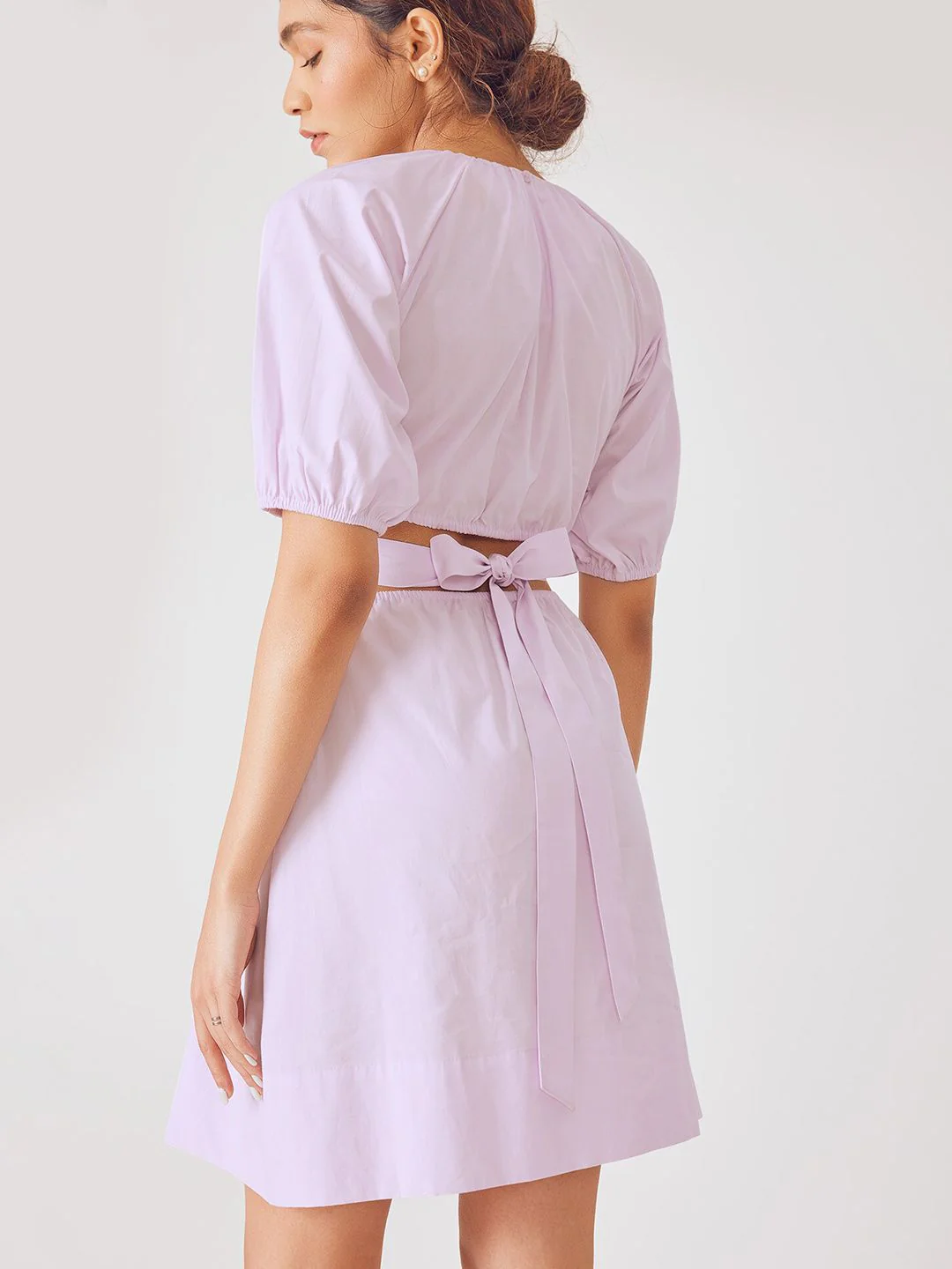 The Label Life Puff Sleeves Cut-Out Detail Dress - Image 5