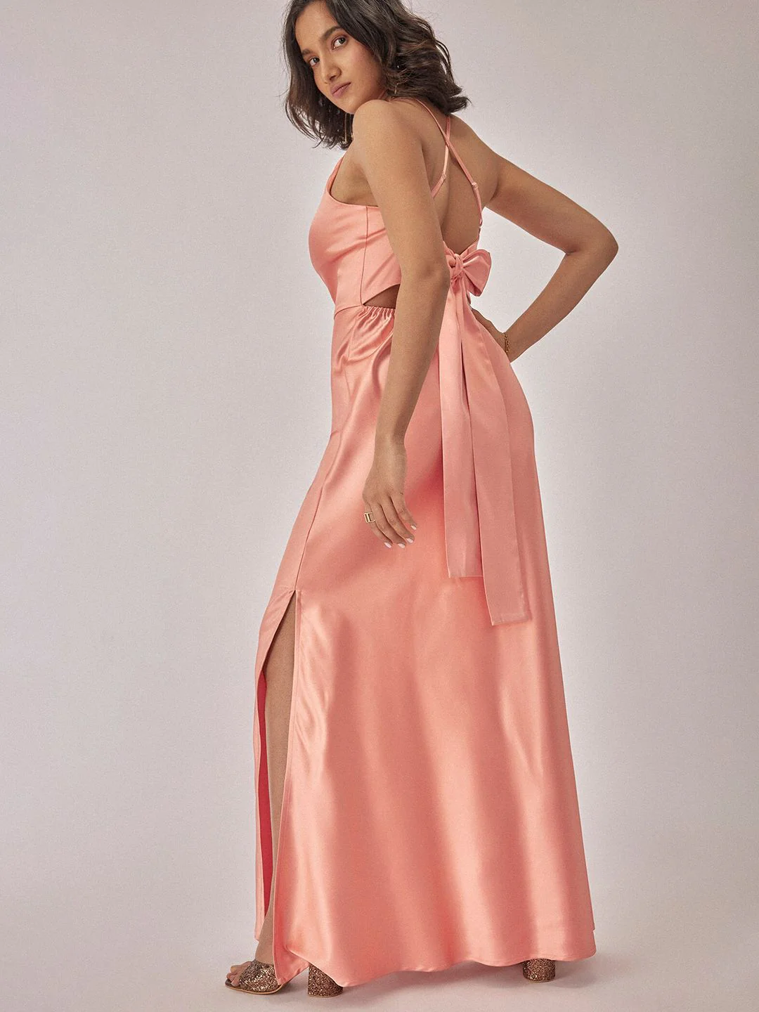 The Label Life Sleeveless Satin Maxi Dress - Image 5