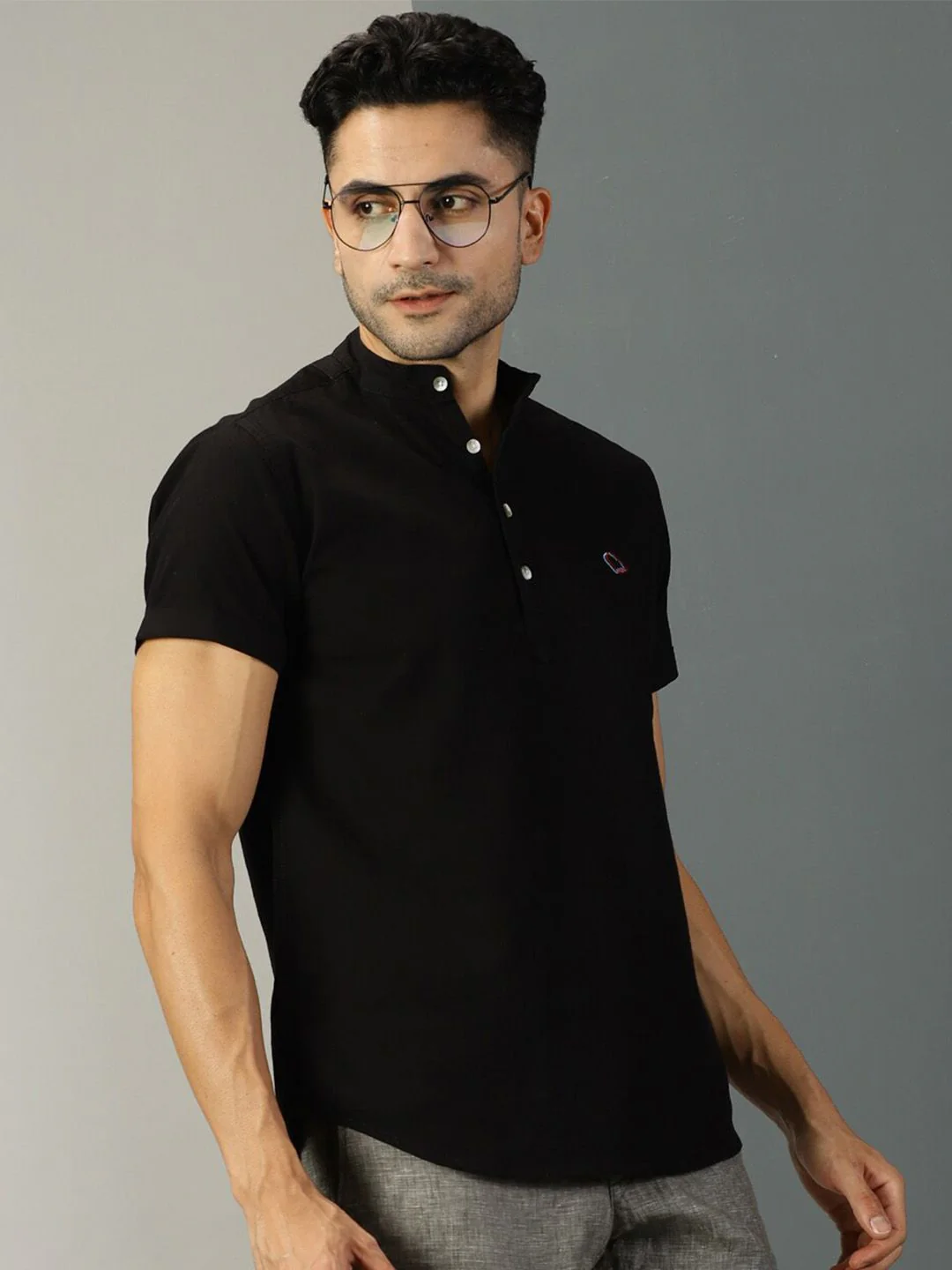 Thomas Scott Classic Band Collar Casual Shirt - Image 3