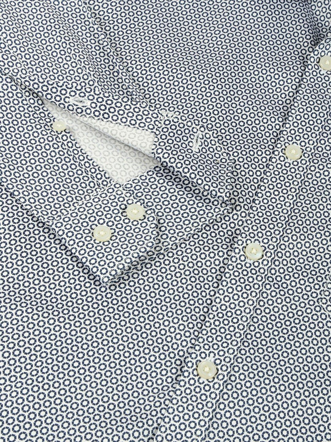 Thomas Scott Classic Slim Fit Micro Ditsy Printed Cotton Formal Shirt - Image 7