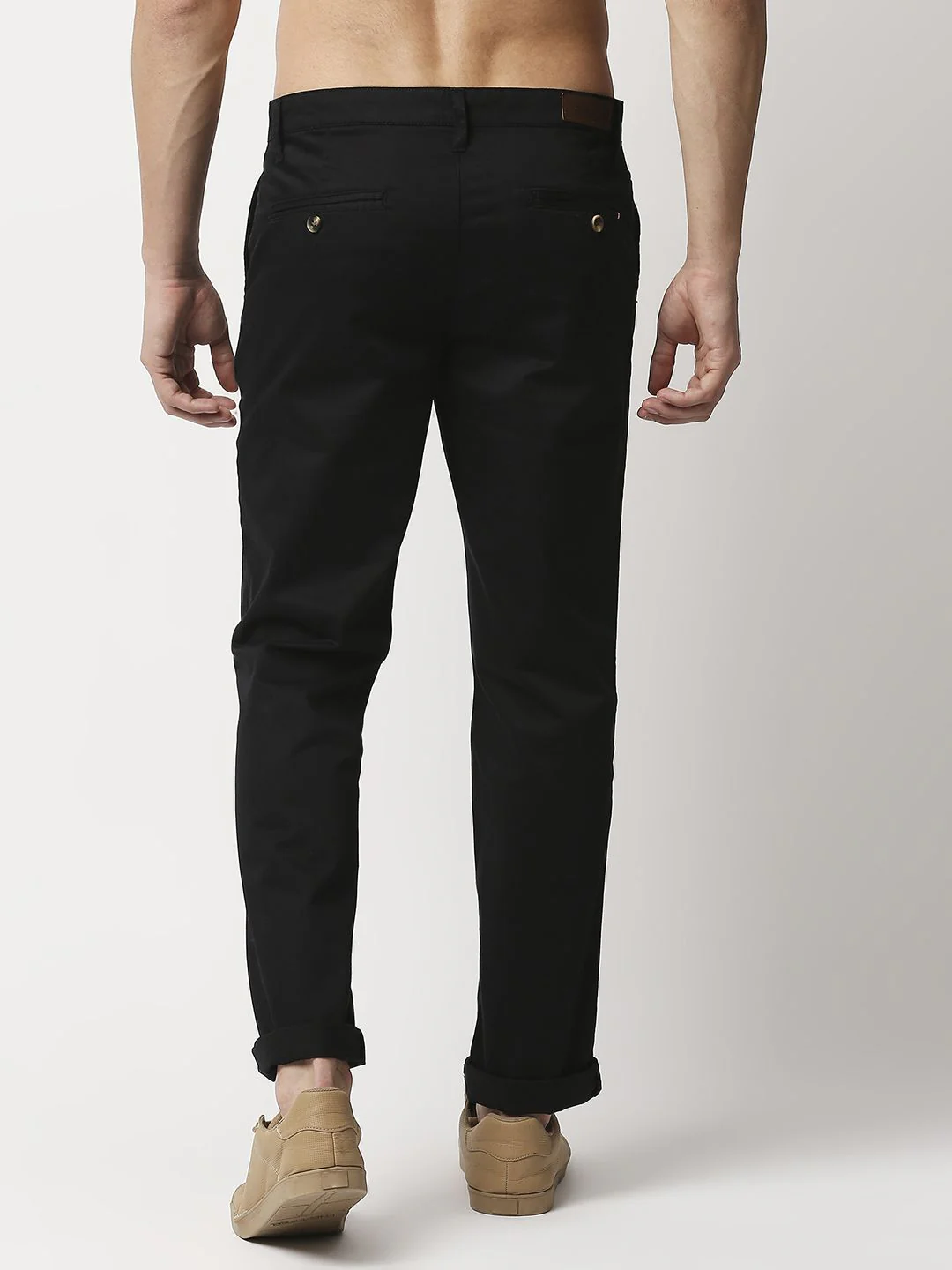 Thomas Scott Men New Millennium Fit Black Easy Wash Chinos Trousers - Image 3