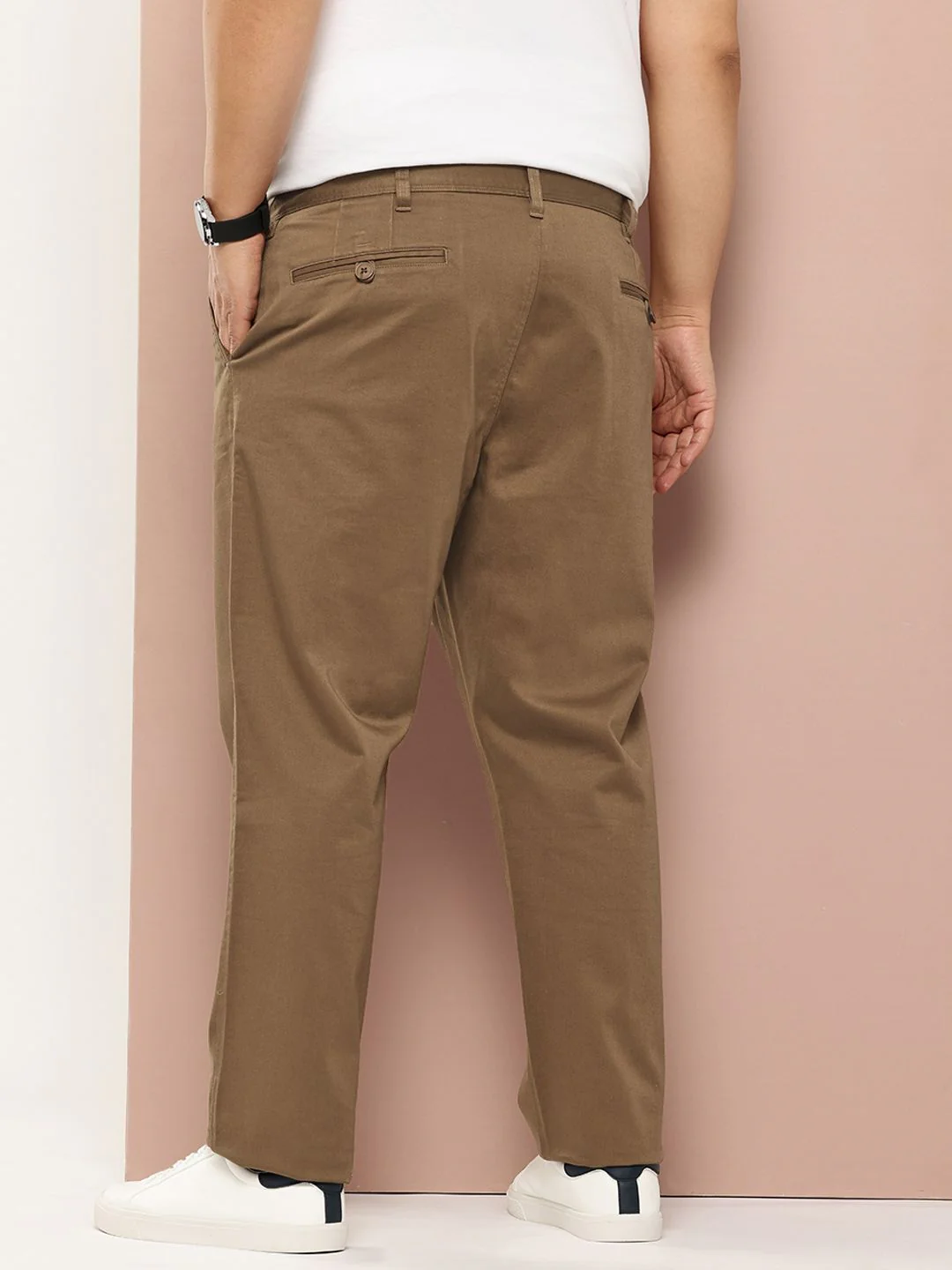 Thomas Scott Men Plus Size Straight Fit Easy Wash Chinos Trousers - Image 3