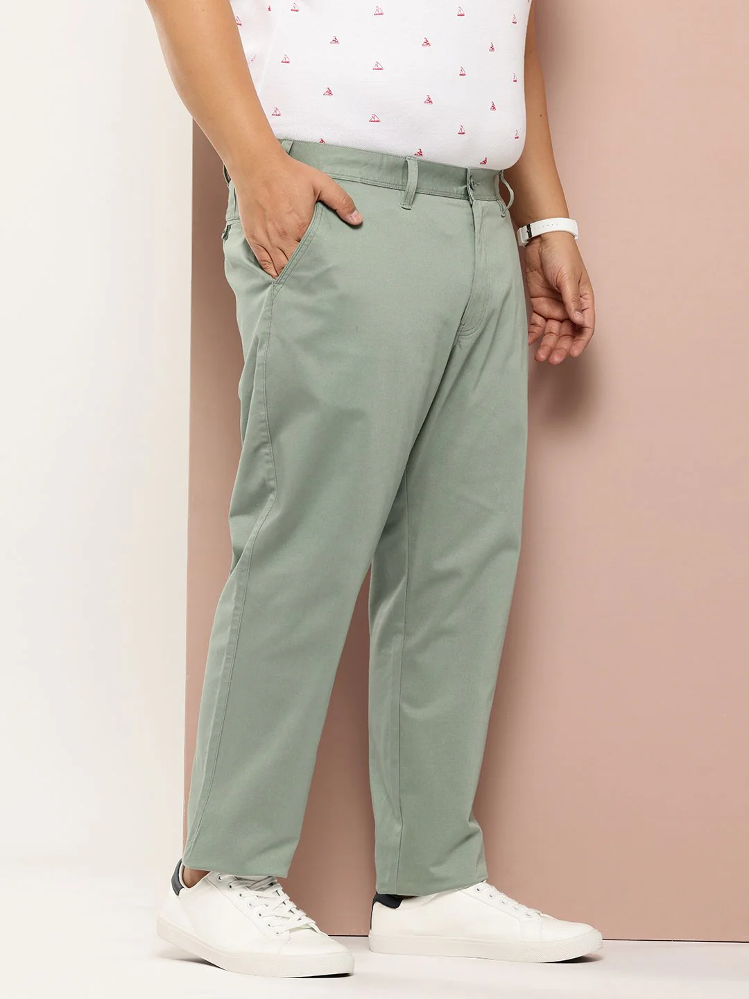 Thomas Scott Men Plus Size Straight Fit Easy Wash Chinos Trousers - Image 2