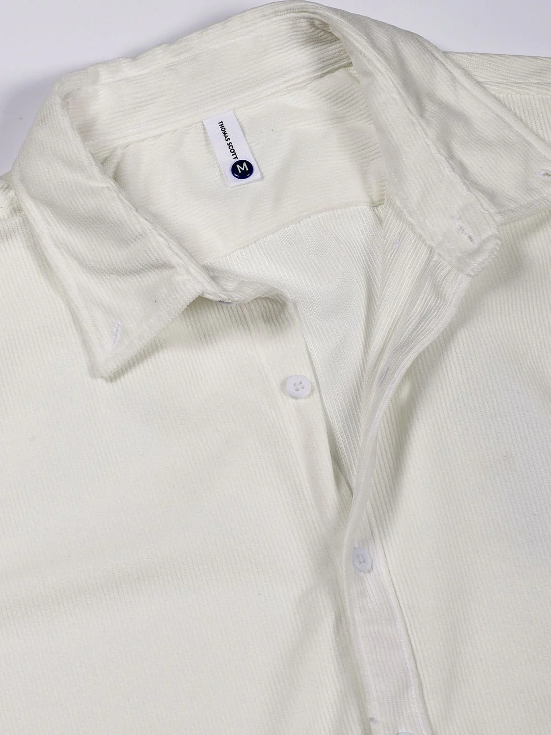 Thomas Scott Men Premium Button-Down Collar Corduroy Cotton Casual Shirt - Image 2