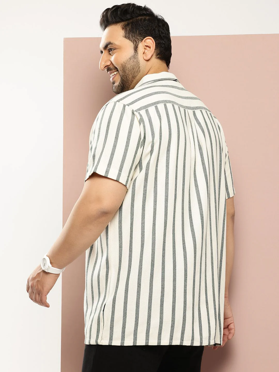 Thomas Scott Men Premium Opaque Striped Casual Shirt - Image 5