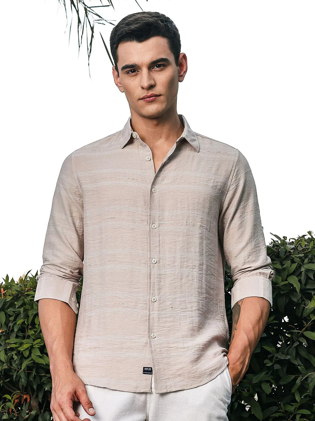 Thomas Scott Men Premium Slim Fit Striped Casual Shirt - Image 2